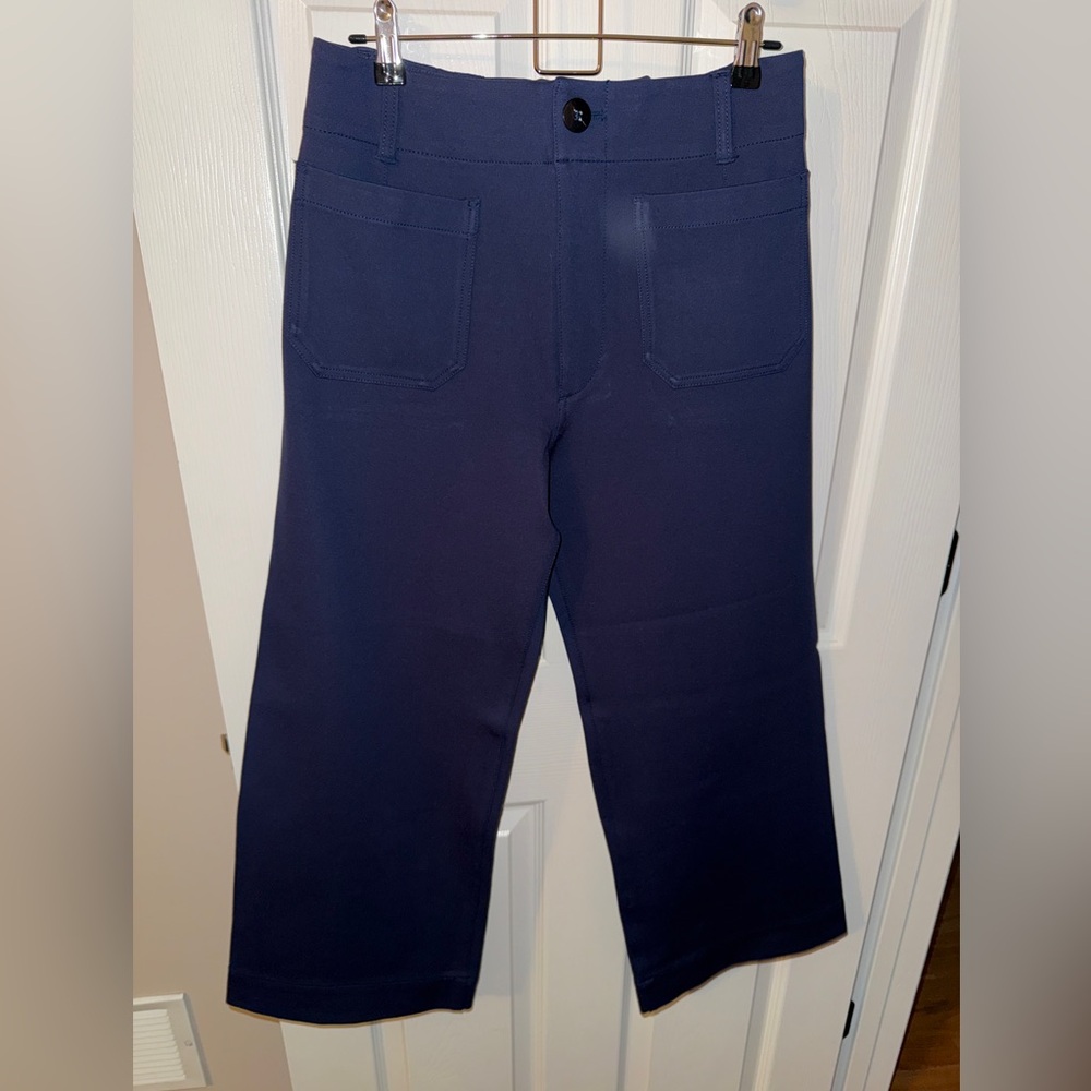 Maeve Midnight Blue Wide Leg Trousers - Picture 2 of 5